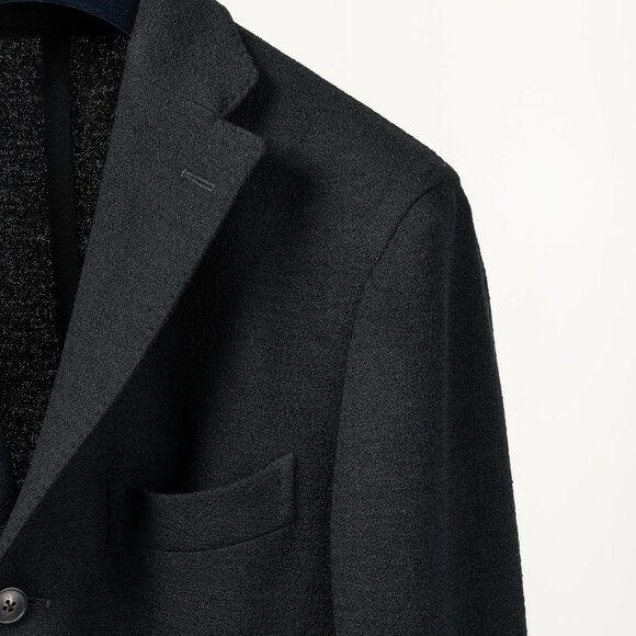 Boglioli Black Virgin Wool Knit K-Jacket Blazer - Picture 5 of 12